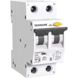 Tecnomat INTERRUTTORE MAGNETOTERMICO TECNOLINE DIFFERENZIALE 2P 25A TIPO F 30mA 6KA 230VA 2 MODULI
