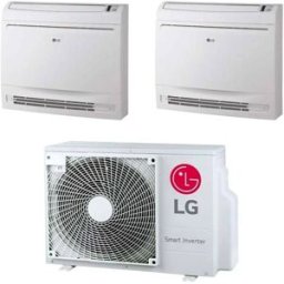 LG Climatizzatore A Console Dual Split Da 9000 + 12000 Btu Uq09f+uq12f Inverter Con R32 In A+++ Mu2r15 Wifi