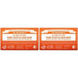Dr. Bronners Dr. Bronner's Puro Sapone Solido Bio Tea Tree 2x140 g
