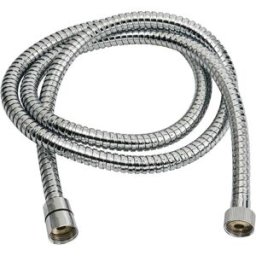 Goccia Blu FLESSIBILE DOCCIA 200-240 cm CROMO ACCIAIO ESTENSIBILE AGGRAFFATURA DOPPIA