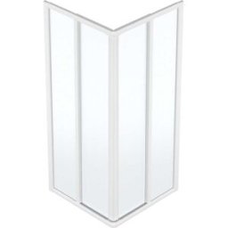 Tecnomat BOX DOCCIA CAMELIA (77-80)x(77-80) H185 cm IN ACRILICO 1,5 mm PROFILO IN PVC BIANCO