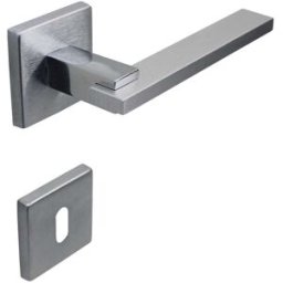 Tecnomat MANIGLIA A ROSETTA SEVEN - QUADRA CROMO LUCIDO/SATINATO QUADRO 8 mm