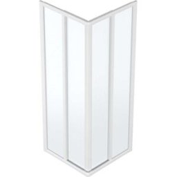 Tecnomat BOX DOCCIA CAMELIA (67-70)x(67-70) H185 cm IN ACRILICO 1,5 mm PROFILO IN PVC BIANCO