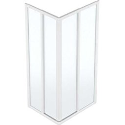 Tecnomat BOX DOCCIA CAMELIA (67-70)x(87-90) H185 cm IN ACRILICO 1,5 mm PROFILO IN PVC BIANCO