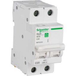 Tecnomat INTERRUTTORE MAGNETOTERMICO SCHNEIDER 2P 20A4,5kA CURVA C 2 MODULI