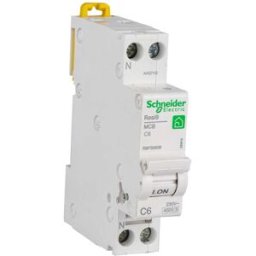 Tecnomat INTERRUTTORE MAGNETOTERMICO SCHNEIDER 1P+N 6A 4,5kA CURVA C 1 MODULO