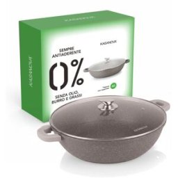 KASANOVA Tegame 40 cm con coperchio I Giganti design marrone
