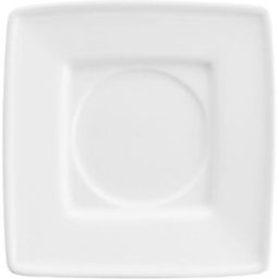 PULSIVA Piattino tazzina caffè Jazz ; 11x11 cm (LxL); bianco; quadrata; 6 pz. / Pacco