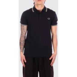 Fred Perry Polo in cotone con logo Blue Navy Taglia L