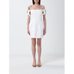 Elisabetta Franchi Abito mini in duchesse Avorio Taglia 40