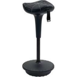 Vinsetto Sgabello da ufficio con funzione girevole, sgabello ergonomico, regolabile in altezza 65,5-83,5 cm inclinabile 120° Nero Aosom Italy
