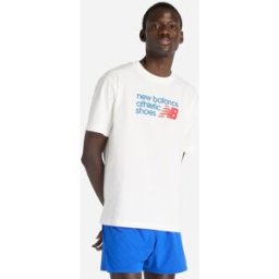 New Balance Athletics Premium Big Logo M - T-shirt - Uomo - Bianco