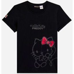 Freddy Jersey Boxy Kitty W - T-shirt - Donna - Nero