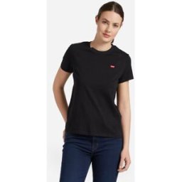 Levis Small Logo Chesthit W - T-shirt - Donna - Nero
