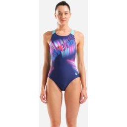 Arena Lit Logo W - Costume Piscina - Donna - Blu