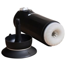 Snail Vibe Jet - masturbatore a spinta con funzione riscaldante (nero)