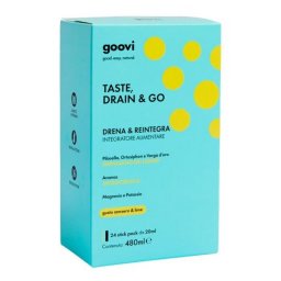 Goovi Taste Drain-Go Drenante Zenzero e Lime Integratore Drena e Reintegra 24 Stick