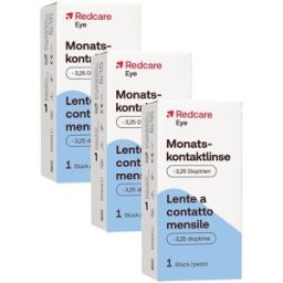 RedCare Lente a contatto mensile -3,25 Diottrie - risparmia il 30% con codice: REDPROMO30 3x1 pz Lenti