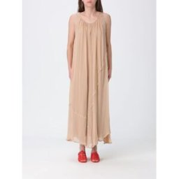 Alysi Abito midi in seta Marrone Taglia 40