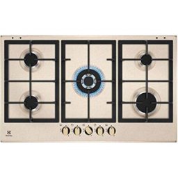 Electrolux Kgs9536rs Piano Cottura 5 Fuochi A Gas Da Incasso (1 Bruciatore Wok) Larghezza 90 Cm Griglie In Ghisa Colore Sabbia Serie 600 Slim Line - Kgs9536rs