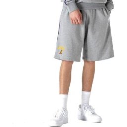 New Era Shorts Piping Los Angeles Grigio Viola Uomo XL