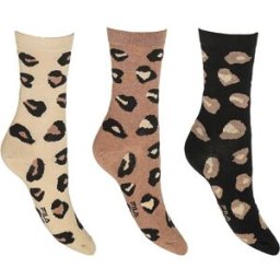 Fila Calza Maculata Tris Pack Beige Donna 35/38