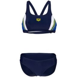 Arena Costume Intero Piscina Due Pezzi Threefold Navy Blu Donna 48