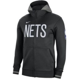 Nike Felpa Nba Nets Showtime Fz Nero Bianco Uomo S