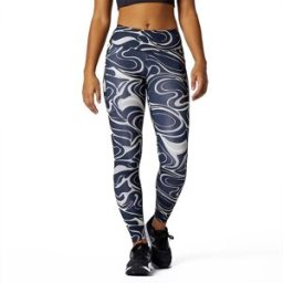 New Balance Leggings Running Impact Fantasia Blu Donna XS