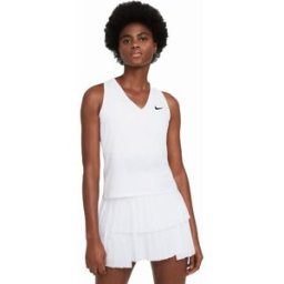 Nike Canotta Tennis Court Victory Bianco Nero Donna L