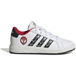 ADIDAS Grand Court Spider Gs Bianco Nero Scarpe Ginnastica Bambino EUR 36 2/3 / UK 4