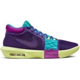 Nike Lebron Witness VIII Viola Bianco Scarpe Basket Uomo EUR 45,5 / US 11,5