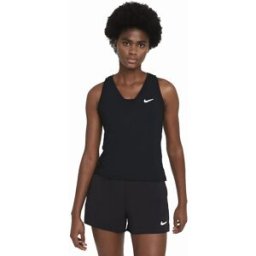 Nike Canotta Tennis Court Victory Nero Bianco Donna L