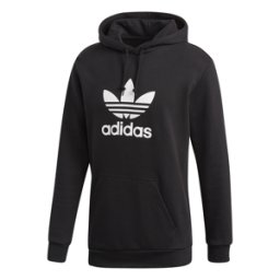 ADIDAS ORIGINALS felpa con cappuccio trefoil nero uomo L