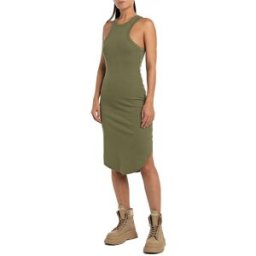 Replay Abito Canotta Costine Verde Donna M