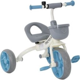 Aiyaplay Triciclo evolutivo per bambini, triciclo per bambini da 2 a 5 anni con cestino anteriore e ruote EVA, 72 x 52 x 61 cm, blu Aosom Italy