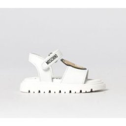 Moschino Sandalo in pelle con patch Teddy Bianco Taglia 20
