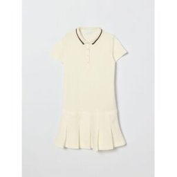 Gucci Abito a polo in cotone stretch Bianco Taglia 8