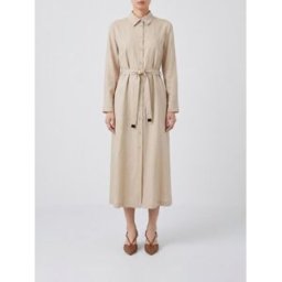 Max Mara Abito Nordica chemisier in misto lino Beige Taglia 40