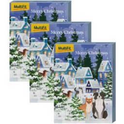 MultiFit Cane Calendario Natalizio dell'Avvento KIT RISPARMIO 3X250G