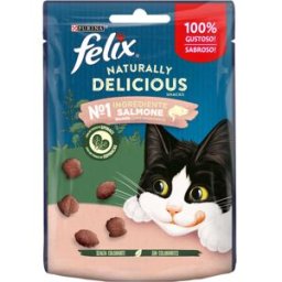 Felix Snack Gatto Naturally Delicious al Salmone 50G
