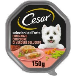 Cesar Dog Selezioni dell'Orto Vaschetta Multipack 14x150G MANZO CON CUORE DI VERDURE