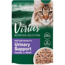 Virtus Cat Nutrition Selection Urinary Support Busta Multipack 30x70G TONNO CON MIRTILLI