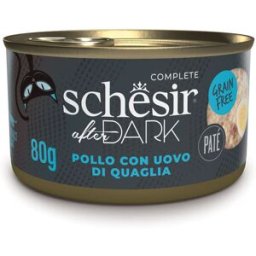 Schesir After Dark Patè Cat Lattina Multipack 12x80G POLLO CON UOVO DI QUAGLIA