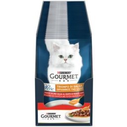 Gourmet Perle Trionfo in Salsa Cat Busta Multipack 26x85G MANZO