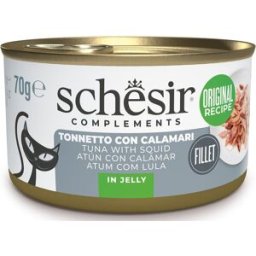 Schesir Cat Complements Lattina Multipack 12x70G TONNETTO CON CALAMARI