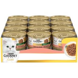 Gourmet Gold Stracetti Cat Lattina Multipack 24x85G SALMONE
