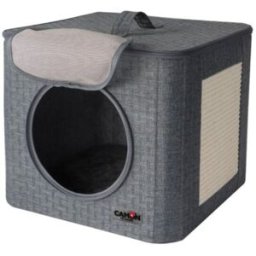 CAMON Trasportino Cubo con Tiragraffi per Gatto 1PZ