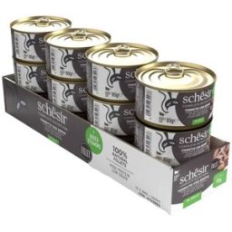 Schesir Nature Cat Lattina Multipack 12x85G TONNETTO CON SEPPIE