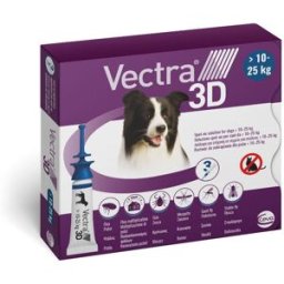 Vectra 3D Antiparassitario per Cani 10-25KG 3 PIPETTE